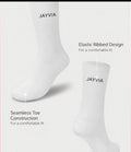 JAYVIA Signature Crew Socks – White