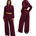 JAYVIA Afterglow Wide-Leg Trousers – Wine