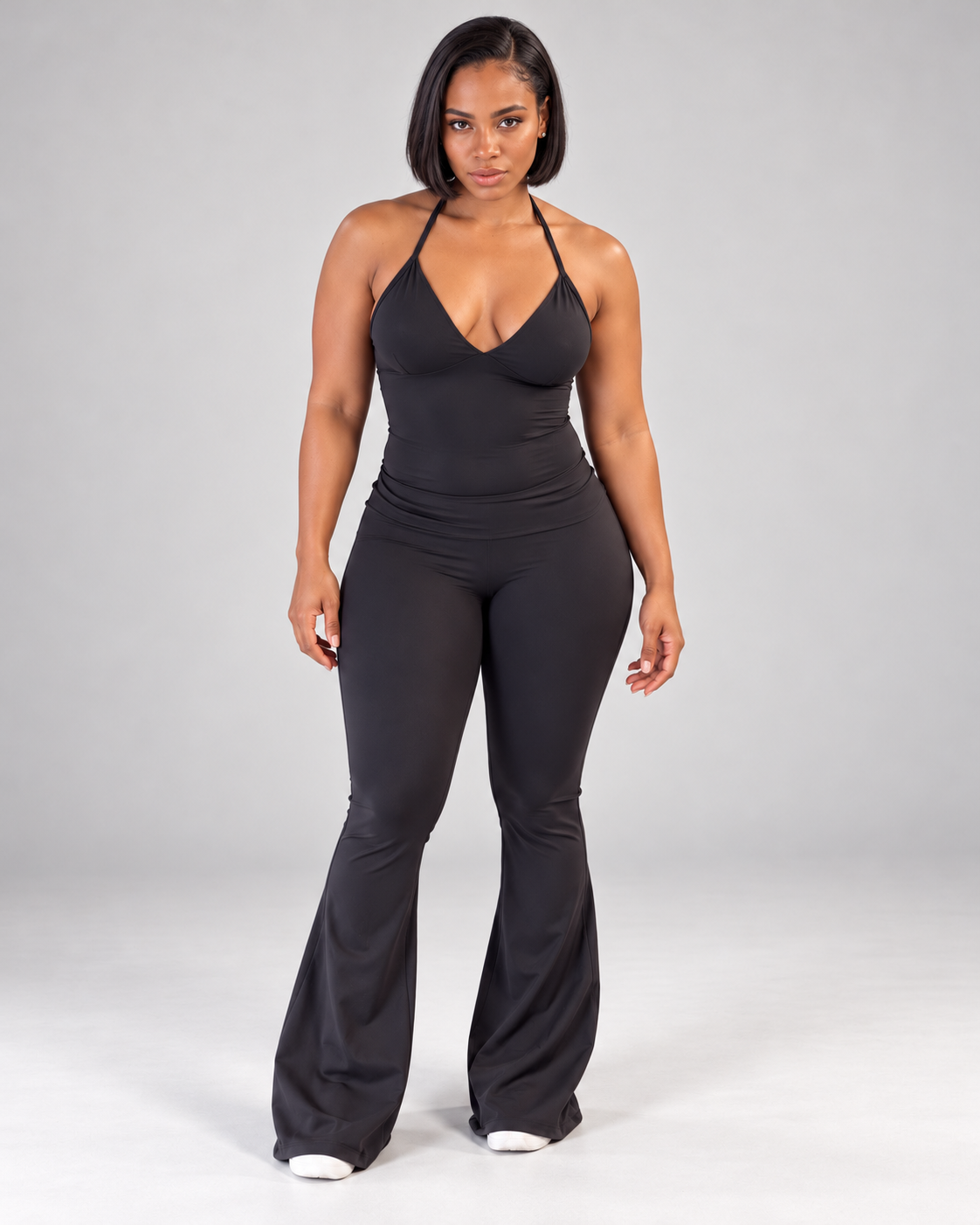 JAYVIA Sculpt Flare Leggings – Black