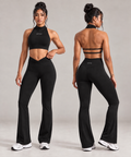 JAYVIA Elevate Flare Pants – Black