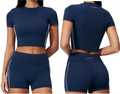 JAYVIA Motion Crop Top — Navy